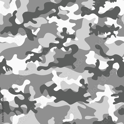 
gray camouflage pattern, fashionable street background, urban textile design, repeat texture