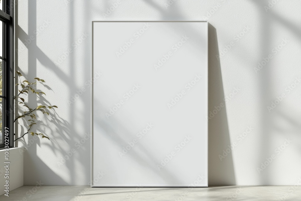 A3 Poster Mockup on White Background created with Generative AI A3 Poster Mockup on White Background created with Generative AI