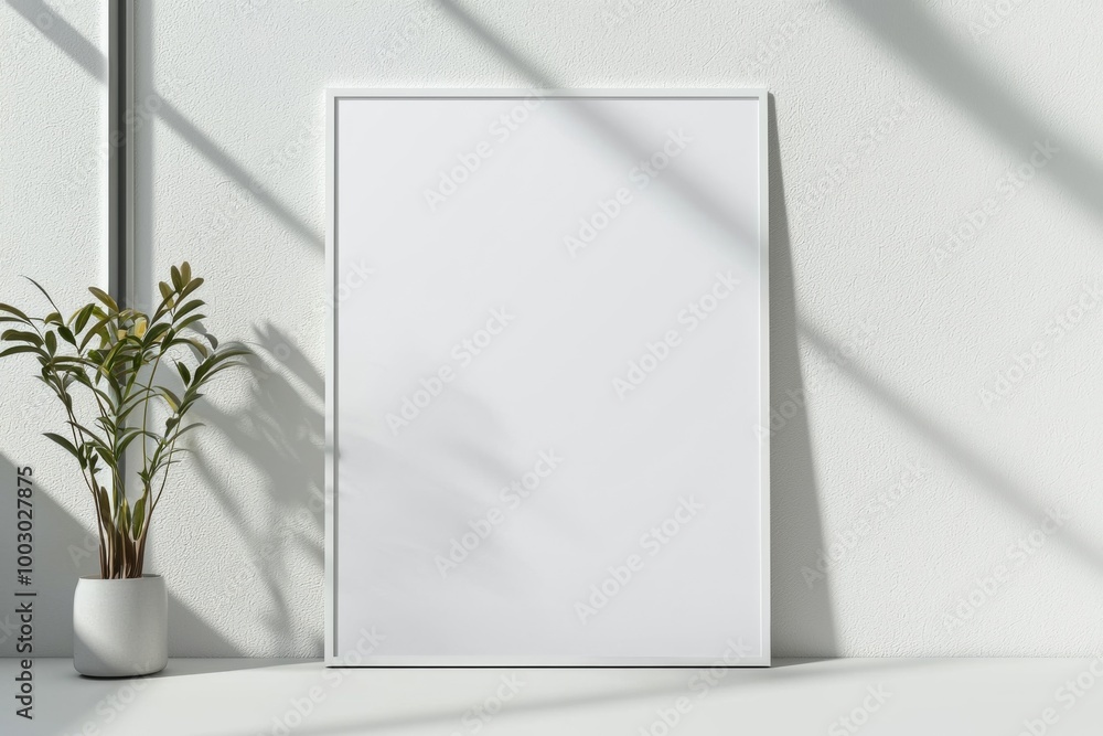 A3 Poster Mockup on White Background created with Generative AI A3 Poster Mockup on White Background created with Generative AI