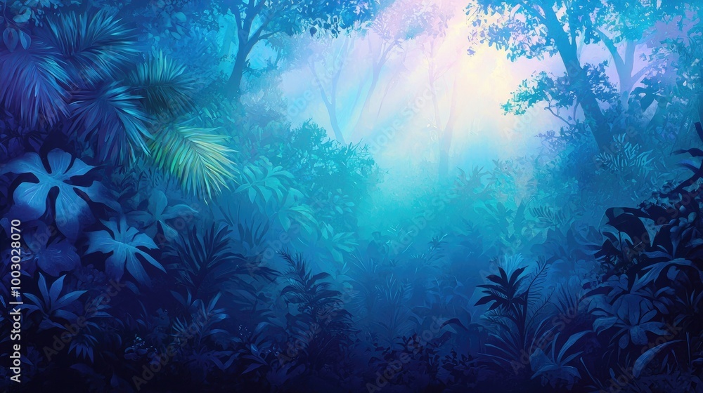 Magical Vibrant Forest in Photorealistic Style Magical Vibrant Forest in Photorealistic Style