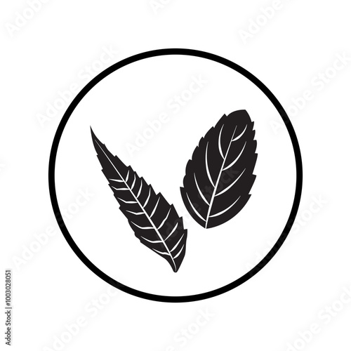 tulsi neem leaves icon vector eps