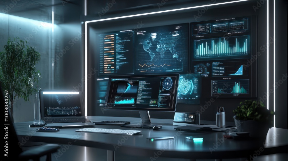 Business Performance Monitoring Concept Business Performance Monitoring Concept