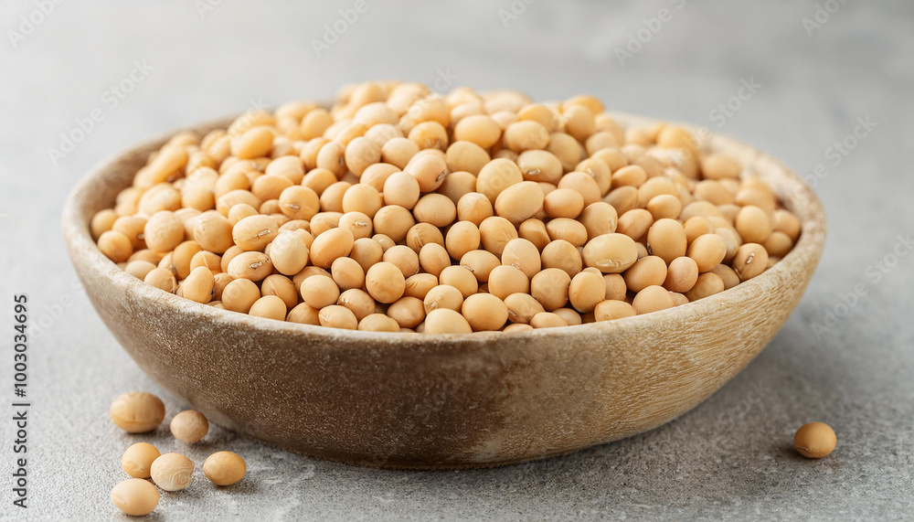 Bowl of soybeans. Soya bean. Bowl of soybeans. Soya bean.