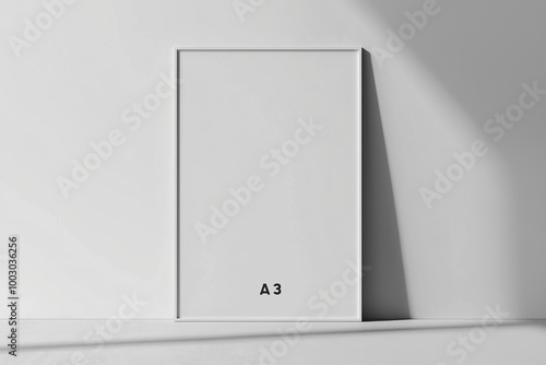 A3 Poster Mockup on White Background created with Generative AI