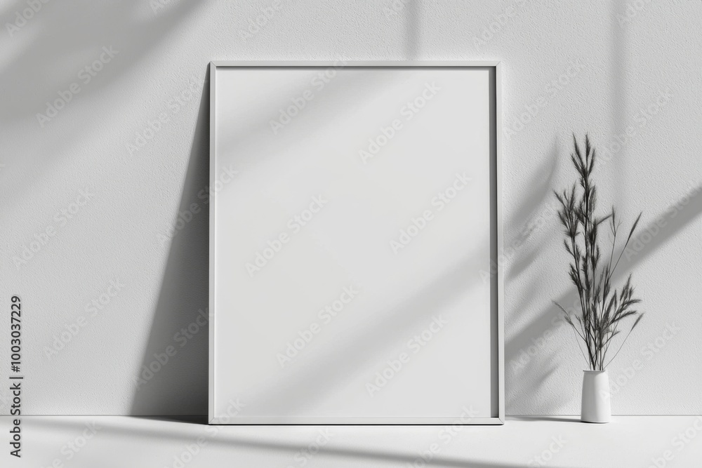 A3 Poster Mockup on White Background created with Generative AI A3 Poster Mockup on White Background created with Generative AI