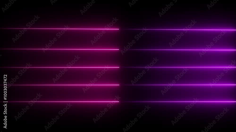 Shape glowing purple and fuchsia neon design neon lines movement animated on black background. Shape glowing purple and fuchsia neon design neon lines movement animated on black background.