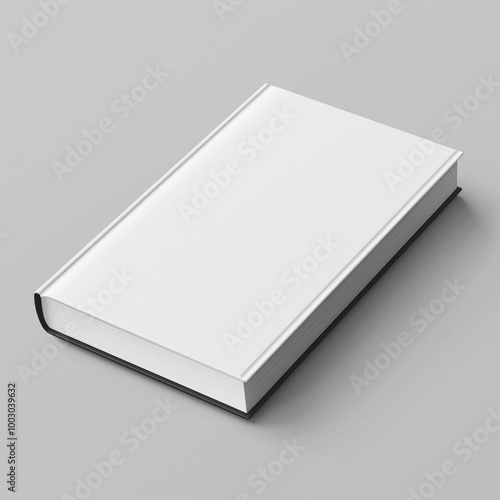 Blank book isolated on grey to replace your design.