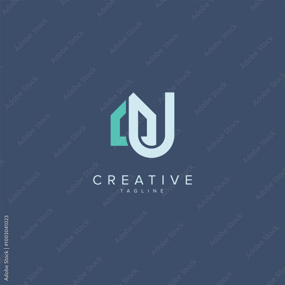 Abstract House logo design. Initial U letter concept. Abstract House logo design. Initial U letter concept.