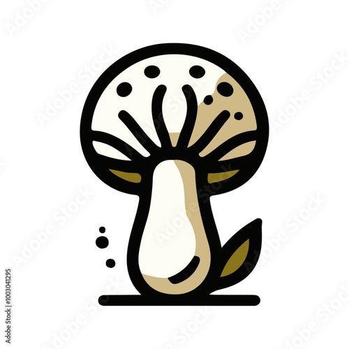 Mushroom Icon Vector Design Element: Cute and Detailed Graphics for Nature and Food Illustrations