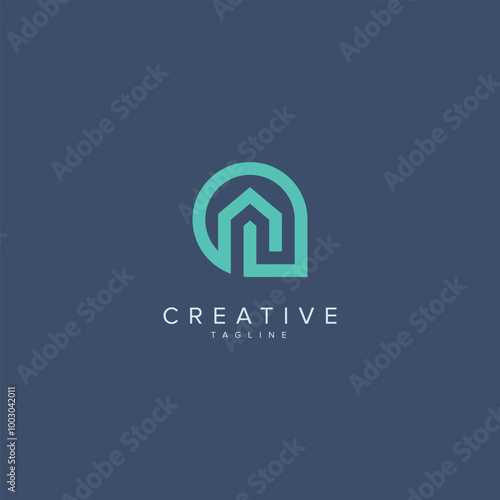Abstract House and Location logo design concept.