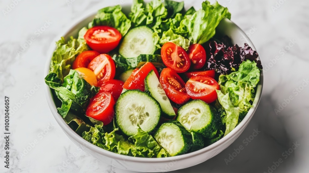 Fresh and Vibrant Salad Bowl with Colorful Vegetables Fresh and Vibrant Salad Bowl with Colorful Vegetables
