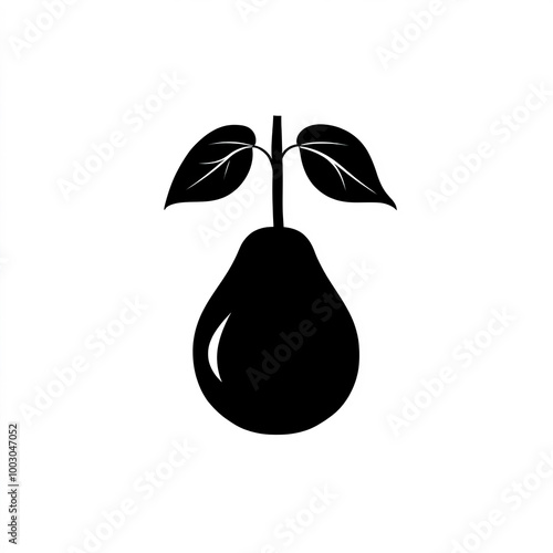 Avocado Silhouette, Illustr...