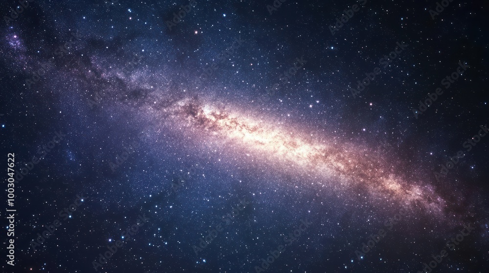 Naklejka premium The cosmos filled with countless stars