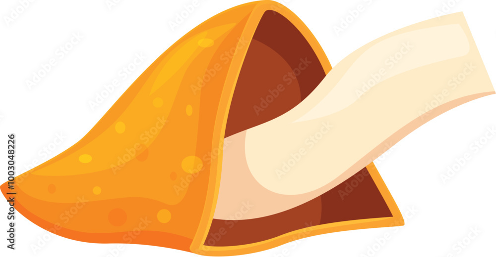 Fortune cookie is being cracked open revealing a blank piece of paper Fortune cookie is being cracked open revealing a blank piece of paper