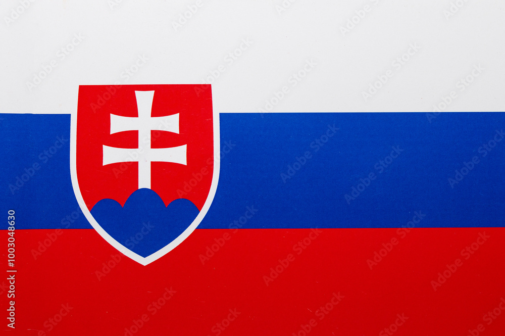 Fototapeta premium Realistic photo of the Slovakia flag