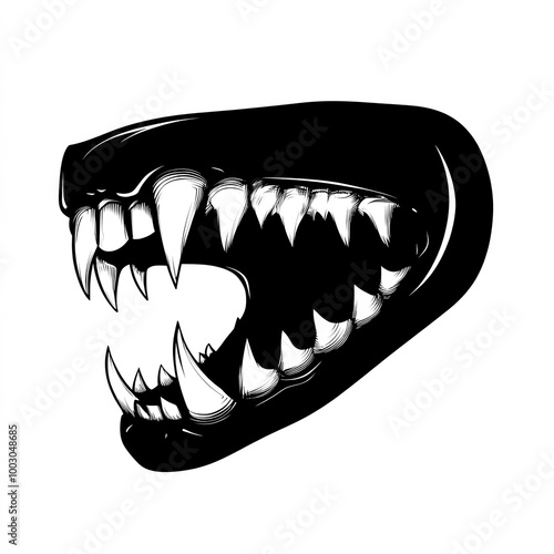 Fangs Silhouette, Illustrat...