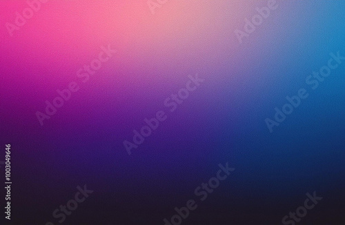 Blurred color gradient purple pink blue color gradient background dark abstract, grainy texture effect, backdrop banner poster card wallpaper website header design