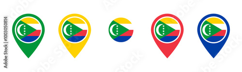 Free Download Comoros flag location icon set - GFXLoad