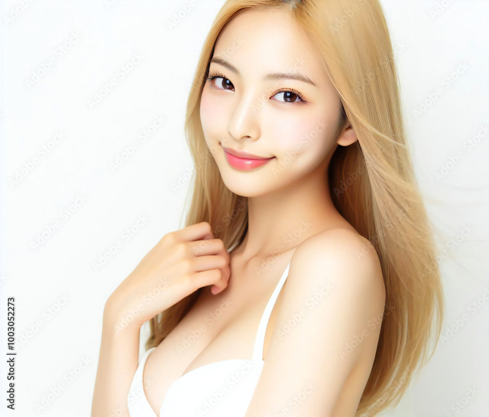 白い水着の美女
白い水着の美女