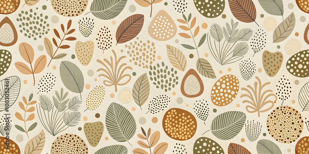 Autumnal Botanical Seamless Pattern Autumnal Botanical Seamless Pattern