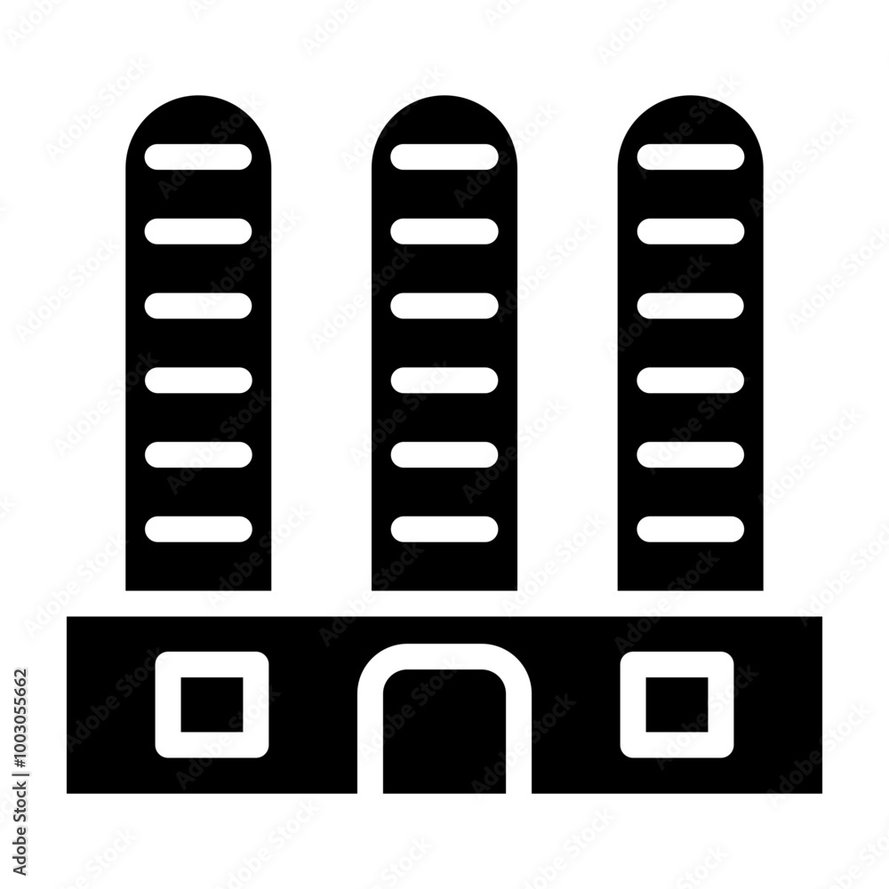 Shopping Mall Glyph Icon Design Shopping Mall Glyph Icon Design
