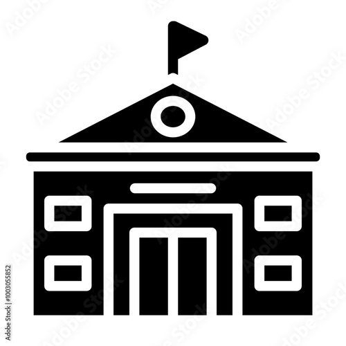 Embassy Glyph Icon Design