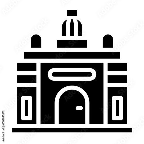 Palace Glyph Icon Design