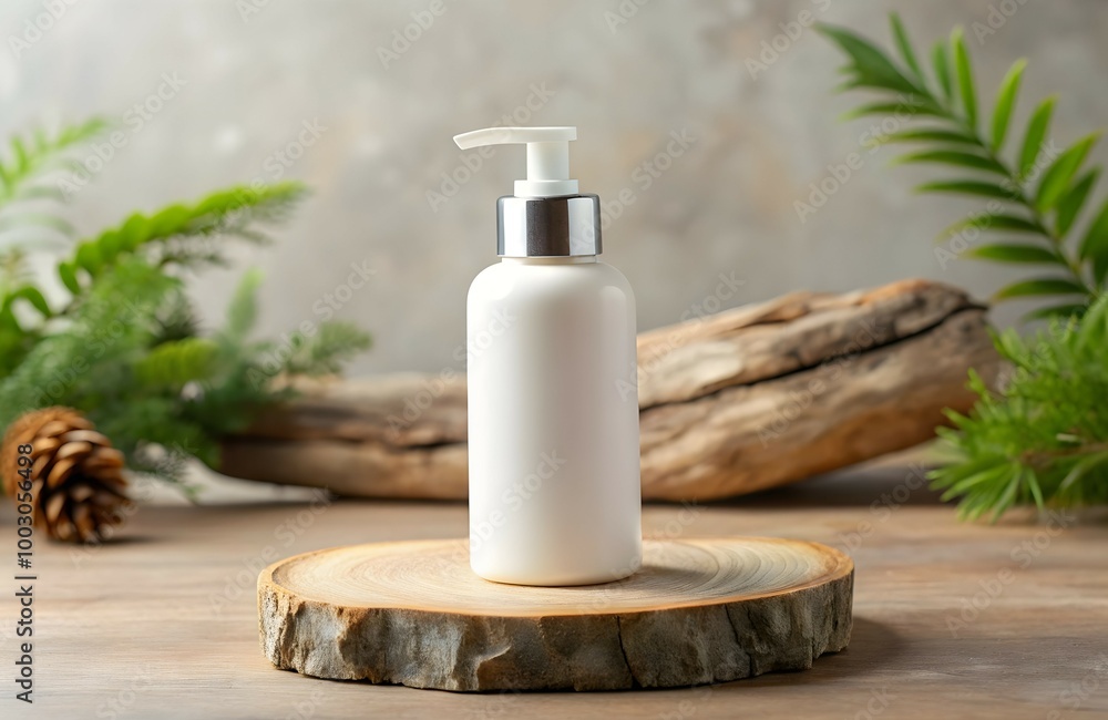 Serene Skincare Bottle Mockup Serene Skincare Bottle Mockup
