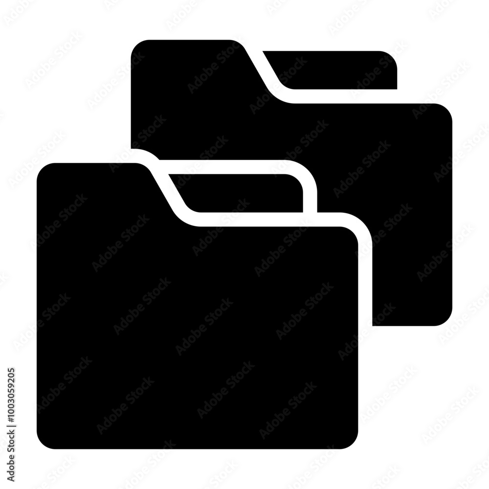 Folder Copy Glyph Icon Design Folder Copy Glyph Icon Design