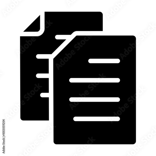 File Copy Glyph Icon Design