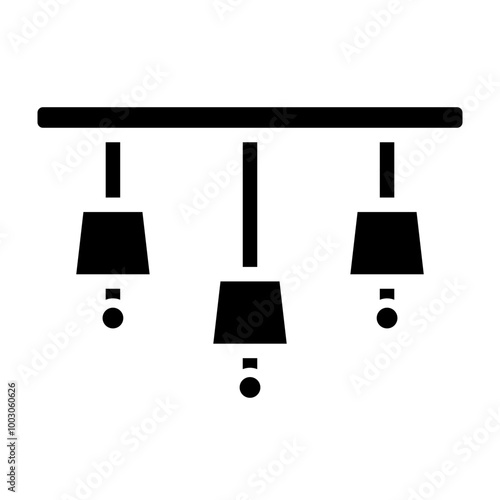 Chandelier Glyph Icon Design