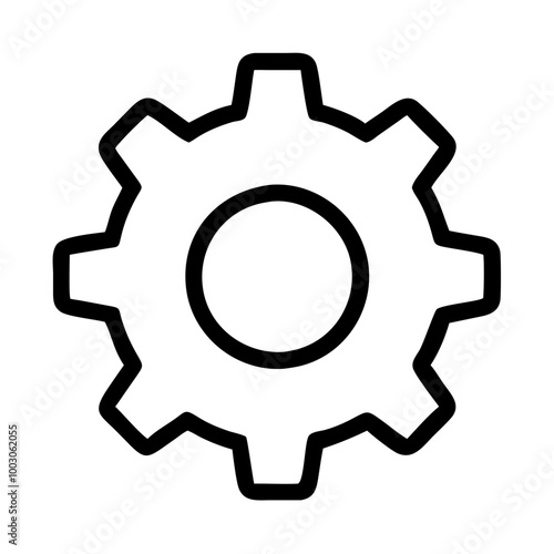 Settings gear icon for technical and business applications