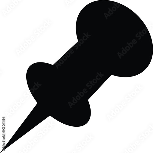 tack icon silhouette vector art