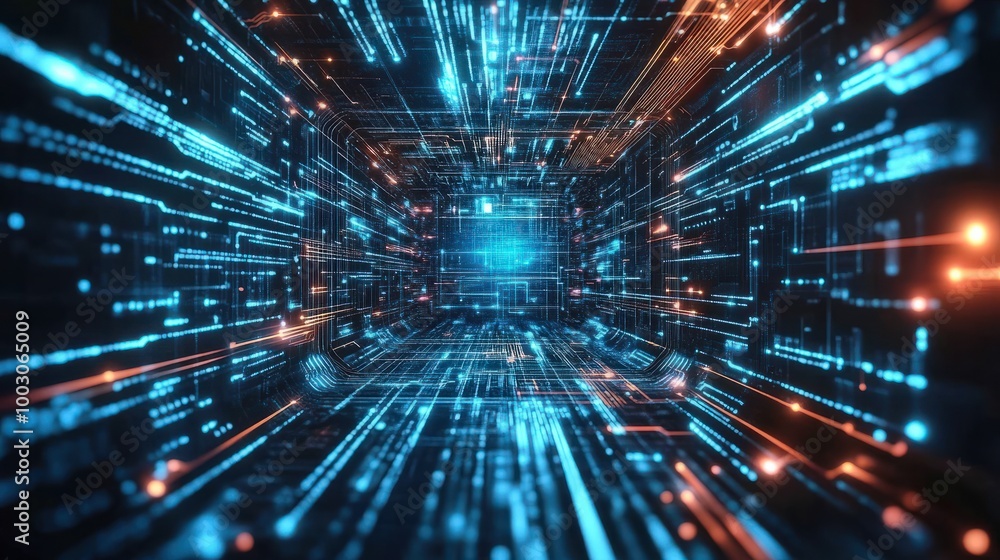 IT technology background that portrays the resilience of digital systems in the face of challenges and disruptions IT technology background that portrays the resilience of digital systems in the face of challenges and disruptions