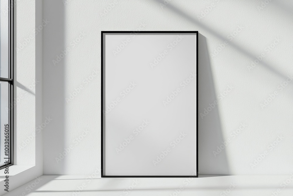 A3 Poster Mockup on White Background created with Generative AI A3 Poster Mockup on White Background created with Generative AI