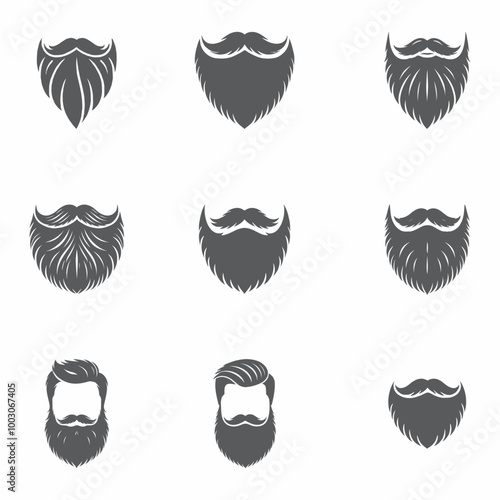 Beard silhouettes
