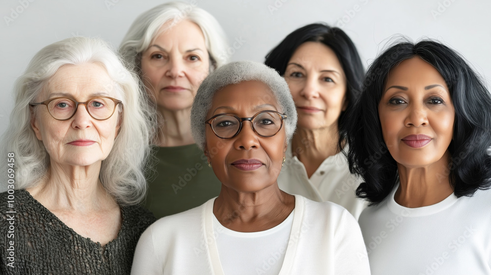 Adult women of different races and ethnicities Adult women of different races and ethnicities