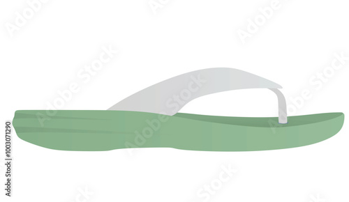 Green flip flops. vector illustration