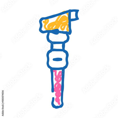 retinoscope ophthalmology doodle icon sketch vector. retinoscope ophthalmology sign. isolated symbol illustration