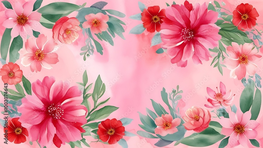 Pink and white flowers background. Generative Ai. Pink and white flowers background. Generative Ai.
