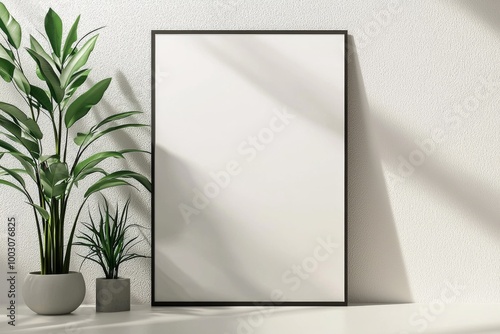 A3 Poster Mockup on White Background created with Generative AI