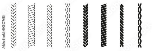 Rope brushes set. Rope line collections.