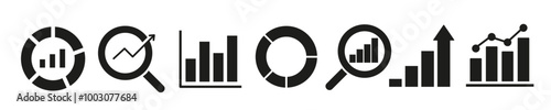 Statistics icon. Statistics icon set.