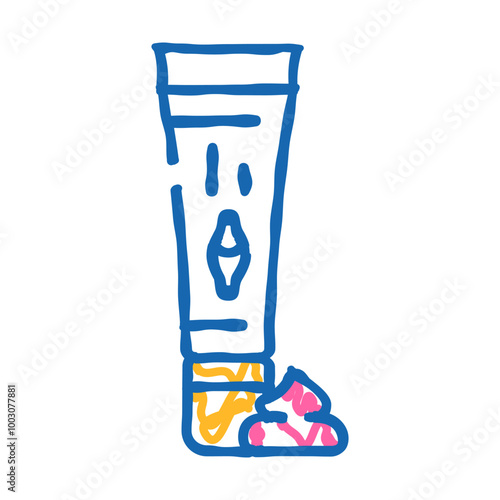 ointment cream ophthalmology doodle icon sketch vector. ointment cream ophthalmology sign. isolated symbol illustration