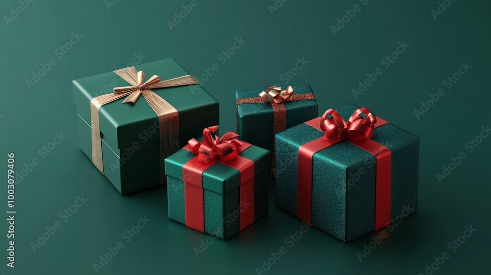 Christmas Gift boxes isolated. Christmas Gift boxes isolated.