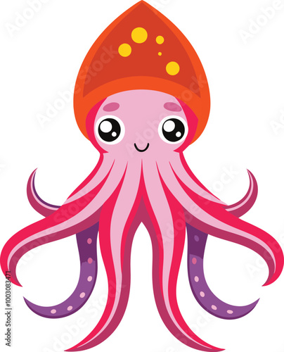 Colossal squid vector illustration