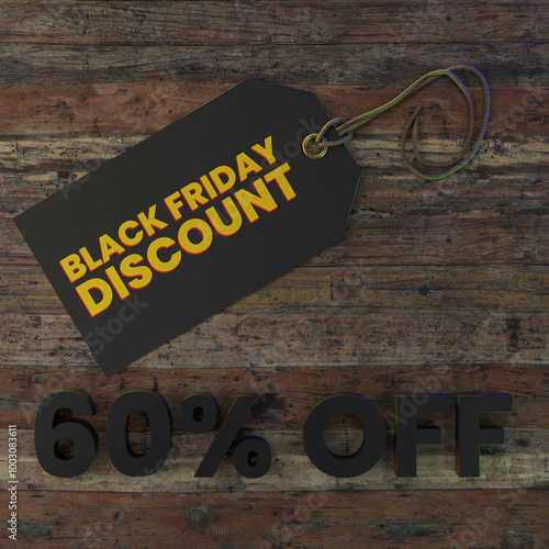 Black Friday Discount 60 Percent Off photo