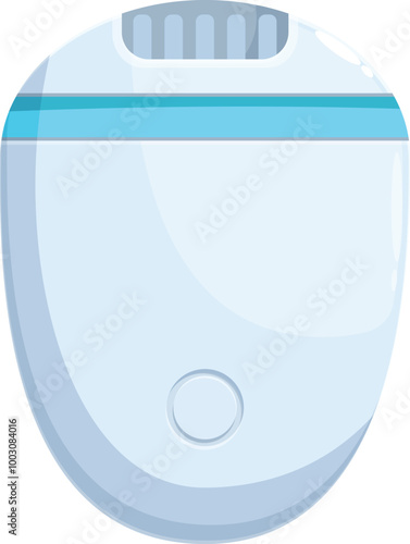 Modern electric epilator removing body hair, beauty gadget icon, cartoon style