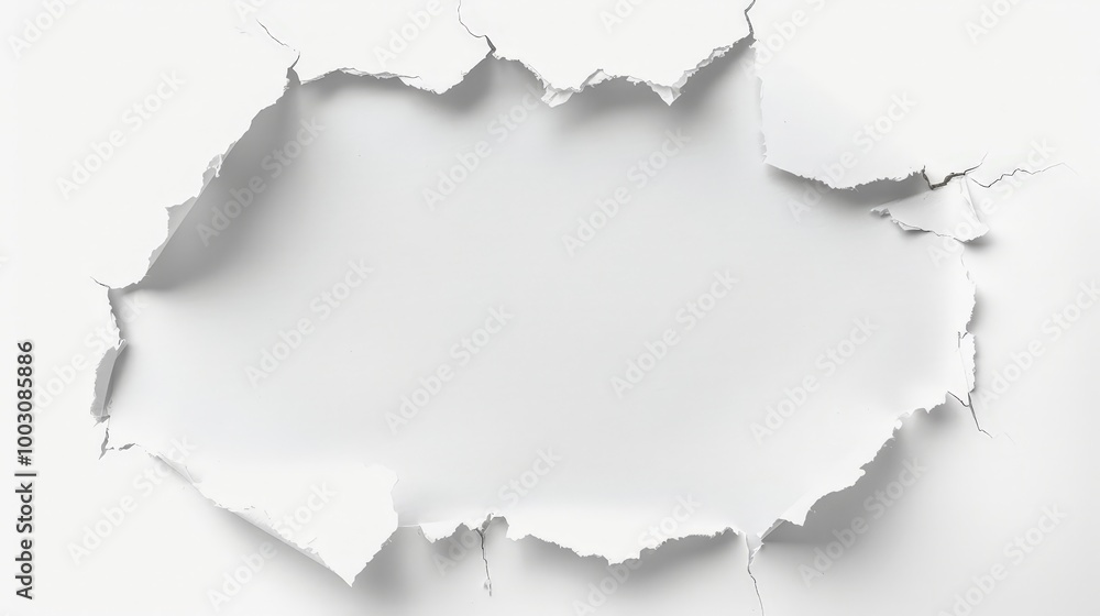 Torn Paper Background Isolated On White Torn Paper Background Isolated On White
