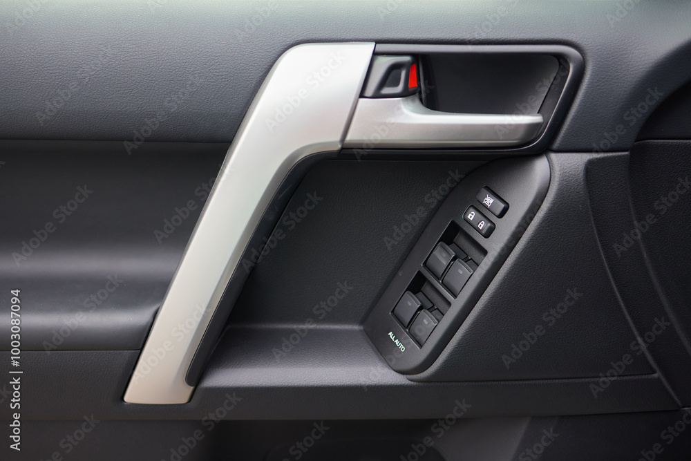 A car door with trim showcasing automotive design details A car door with trim showcasing automotive design details
